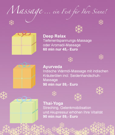 Deep Relax Massage, Ayurveda-Massage, Thai-Yoga-Massage